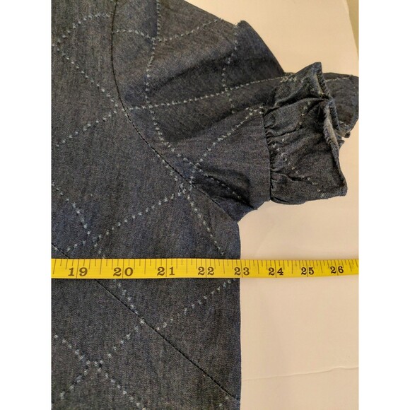 Violet Weekend Size XL Chambray Button Front Midi Dress - Picture 6 of 9